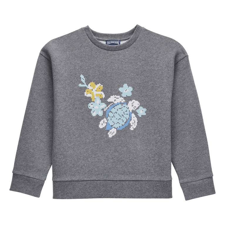 Solid Sweatshirt Mit Rundhalsausschnitt Für Mädchen - Galapa - Weiss