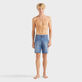 Men Denim Bermuda Shorts Crab Balloons Med denim w2 front worn view Men Denim Bermuda Shorts Crab Balloons Med denim w2 front worn view