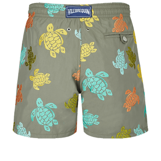 Pantaloncini mare uomo ricamati Ronde Tortues Multicolores - Edizione limitata Olivier vista posteriore