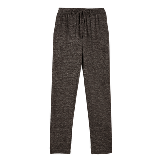 Unisex Linen Jersey Pants Solid Heather anthracite front view