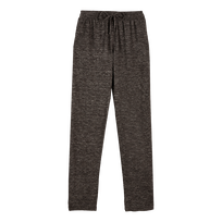 Unisex Linen Jersey Pants Solid Heather anthracite front view