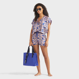 Camisa de seda con estampado Disco Butterflly para mujer Blush detalles vista 1
