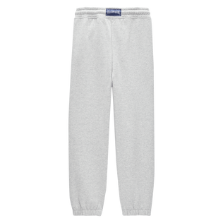 Boys Cotton Jogger Pants Solid Heather grey back view
