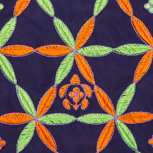 Men Swim Trunks Embroidered Indian Ceramic - Limited Edition Sapphire details view 3