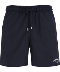 Men Swimwear Embroidered Logo - Vilebrequin x La Samanna Navy front view