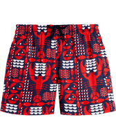 Boys Stretch Swim Shorts Graphic Lobsters Navy front view