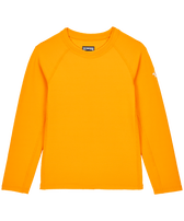 Camiseta de baño de color liso con protección solar y textura para niños Sunflower vista frontal