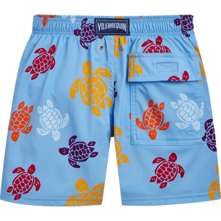 Pantaloncini mare bambino elasticizzati Tortues Multicolores Flax flower vista posteriore