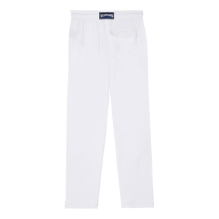 Men Terry Pants Solid White back view