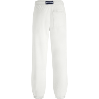 Pantalón liso en tejido terry unisex Blanco tiza vista trasera