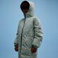 Boys Long Reversible Parka Tortues Hypnotiques Navy front worn view Boys Long Reversible Parka Tortues Hypnotiques Navy front worn view