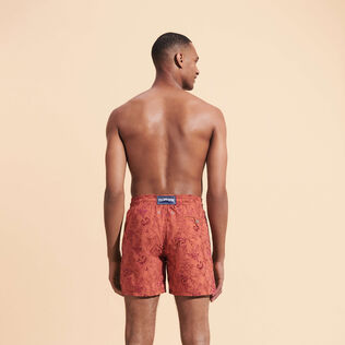Men Swim Shorts Embroidered Marché Provencal - Limited Edition Tomette back worn view