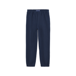 Boys Organic Cotton Jogger Pants Solid Navy back view