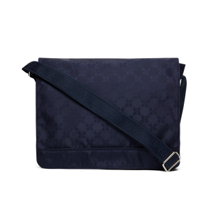 Messenger Bag Turtle Monogram Navy 正面图