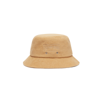Gorro de tejido terry de color liso unisex Mocha vista frontal