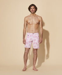 Men Bermuda Shorts Ronde des Tortues Tea pink front worn view