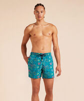 Men Swim Shorts Embroidered Noumea Sea - Limited Edition Fanfare vista frontal desgastada