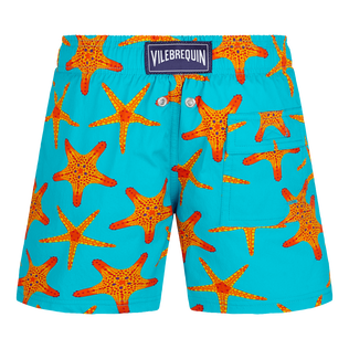 Starfish Dance Stretch-Badeshorts für Jungen Curacao Rückansicht