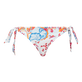 Women Side Tie Bikini Bottom Peaceful Trees White front view
