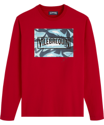 Herren Andere Bedruckt - Requins 3D T-Shirt aus Baumwolle für Herren, Burgunderrot Vorderansicht