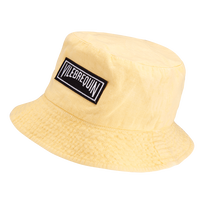 Gorro de pescador unisex de lino de color liso Genet vista frontal