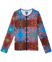 Red Gorgonians Rashguard mit Reißverschluss für Damen – Vilebrequin x 1Ocean Multicolor Vorderansicht