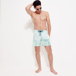 Men Classic Printed - Men Swim Trunks Bandana - Vilebrequin x BAPE® BLACK, Mint details view 2