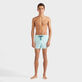 Men Swimwear Short and Fitted Stretch Solid Pacific front worn view