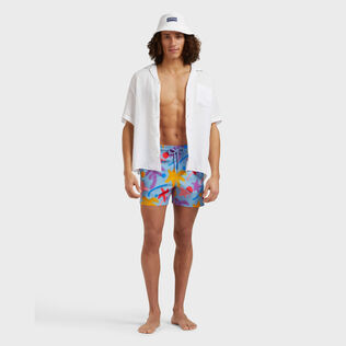 Men Stretch Short Swim Shorts Spray Paint - VBQ x Palm Angels Blue smoke 细节视图1
