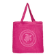 Tote bag en lin imprimé Tortue Pourpre vue de face
