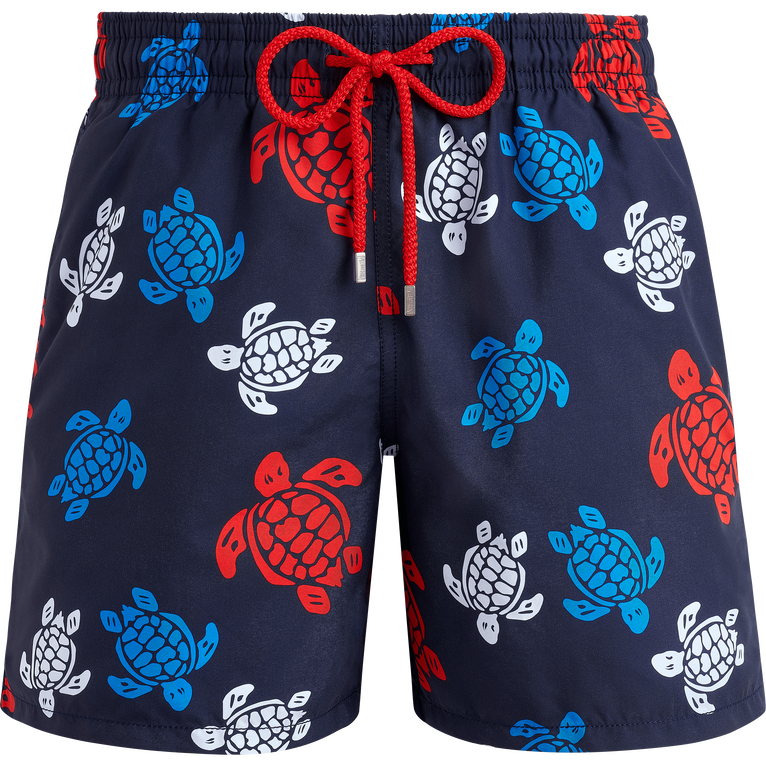 Men Swim Shorts Tortues Multicolores - Moon - Blue - Size 6XL - Vilebrequin
