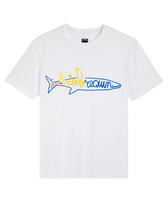 Camiseta de algodón con tiburón de Vilebrequin para hombre - Vilebrequin x JCC+ - Edición limitada Blanco vista frontal