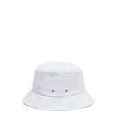 Embroidered Bucket Hat Turtles All Over Bianco vista frontale