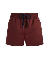 Men Swimwear Short and Fitted Stretch Solid Mahogany front view