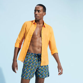 Bañador con estampado Mini Focus Multicolor para hombre Azul marino detalles vista 1