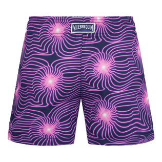 Pantalón corto de baño con estampado Hypno Shell para niña Azul marino vista trasera