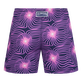 Niñas Autros Estampado - Pantalón corto de baño con estampado Hypno Shell para niña, Azul marino vista trasera