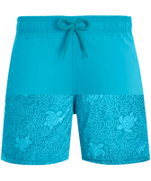 Maillot de bain garçon aquaréactif Splash Santorin vue portée de face