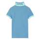 Solid Polohemd aus Baumwollpikee für Jungen Thalassa Rückansicht