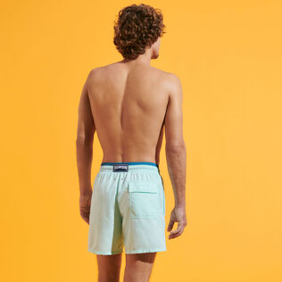 Men Swim Trunks Bicolor Solid Bicolore Thalassa back worn view