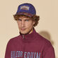 Casquette imprimée homme Mosaïque Dark denim w1 vue portée de face