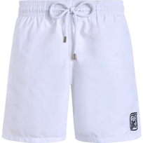 Men Swim Shorts - Vilebrequin x Ines de la Fressange White front view