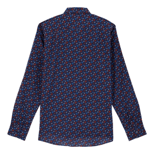 Camicia leggera in voile di cotone Micro Ronde Des Tortues Rainbow Blu marine vista posteriore