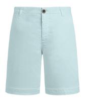 Bermudas de tencel de color liso y acabado satinado para hombre Thalassa vista frontal