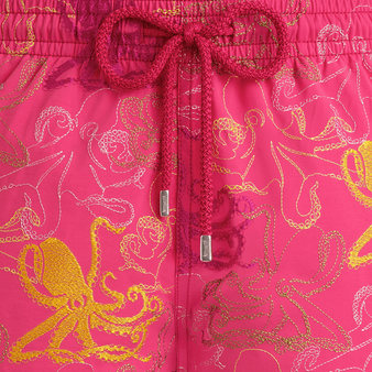 Octopussy Badeshorts mit Stickerei für Herren – Limitierte Serie Bougainvillea drucken