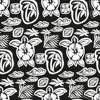 Tahiti Turtles Stretch-Badeshorts für Herren Schwarz drucken