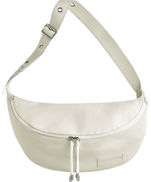 Medium Leather Belt Bag White front view