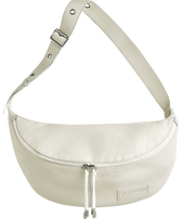 Medium Leather Belt Bag Blanco vista frontal
