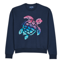 男士 Turtle 刺绣棉质运动衫 Navy 正面图