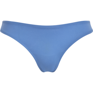 Women Midi brief Bikini Bottom Solid Jeans blue front view